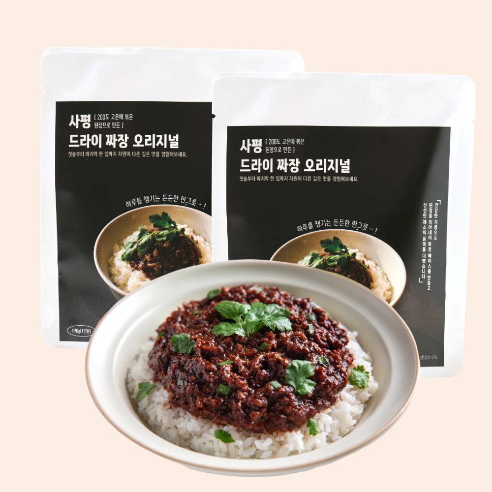 [맛보기] 사평 간짜장 된장 볶아 만든 유니 드라이짜장 1+1팩 - 상품 이미지