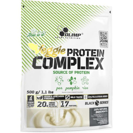 [해외]OLIMP SPORT NUTRITION 올림프 스포츠 뉴트리션 베지 단백질 컴플렉스 500g, 내추럴 [B07H4RXL3W]