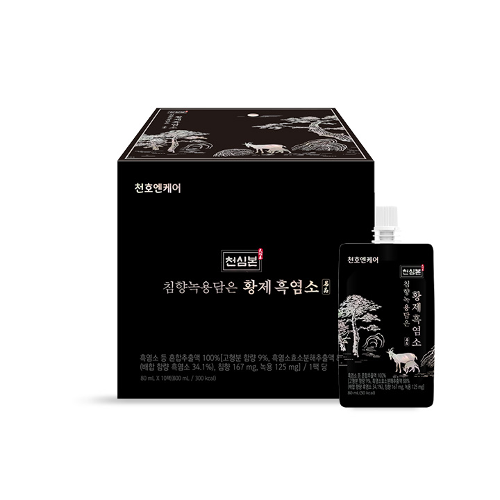 [네이버단독] 천호엔케어 고함량 지리산 침향 녹용 황제 흑염소진액 엑기스 10포, 1개 - 상세 이미지 2