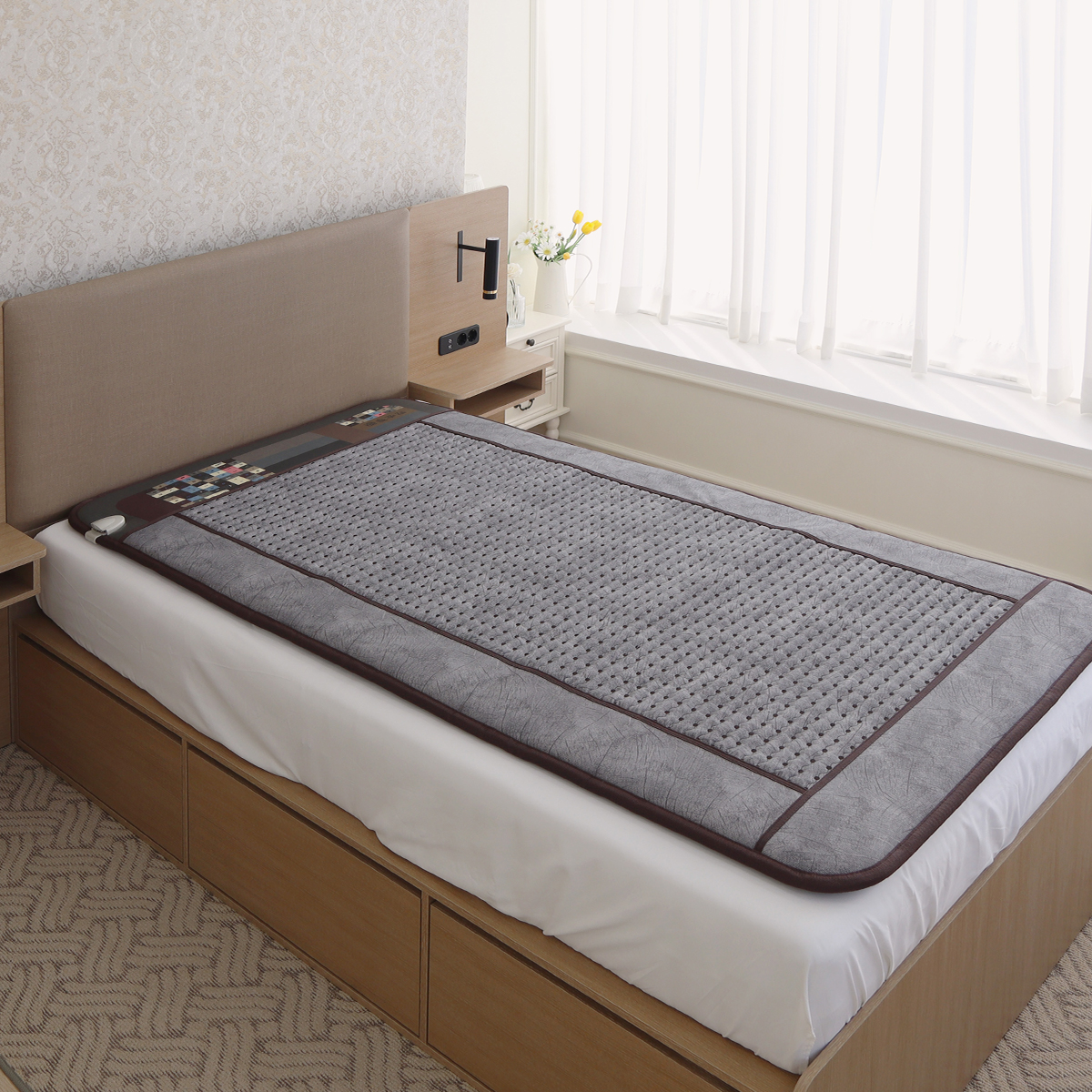 들꽃잠 어싱 온열매트 팥 S 커버 세트 싱글 숙면