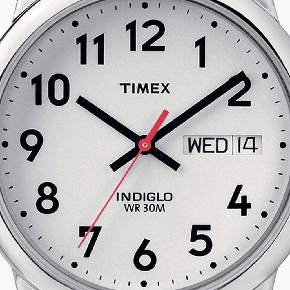 타이맥스 이지리더 데이데이트 브라운 가죽스트랩 손목시계 35mm T20041