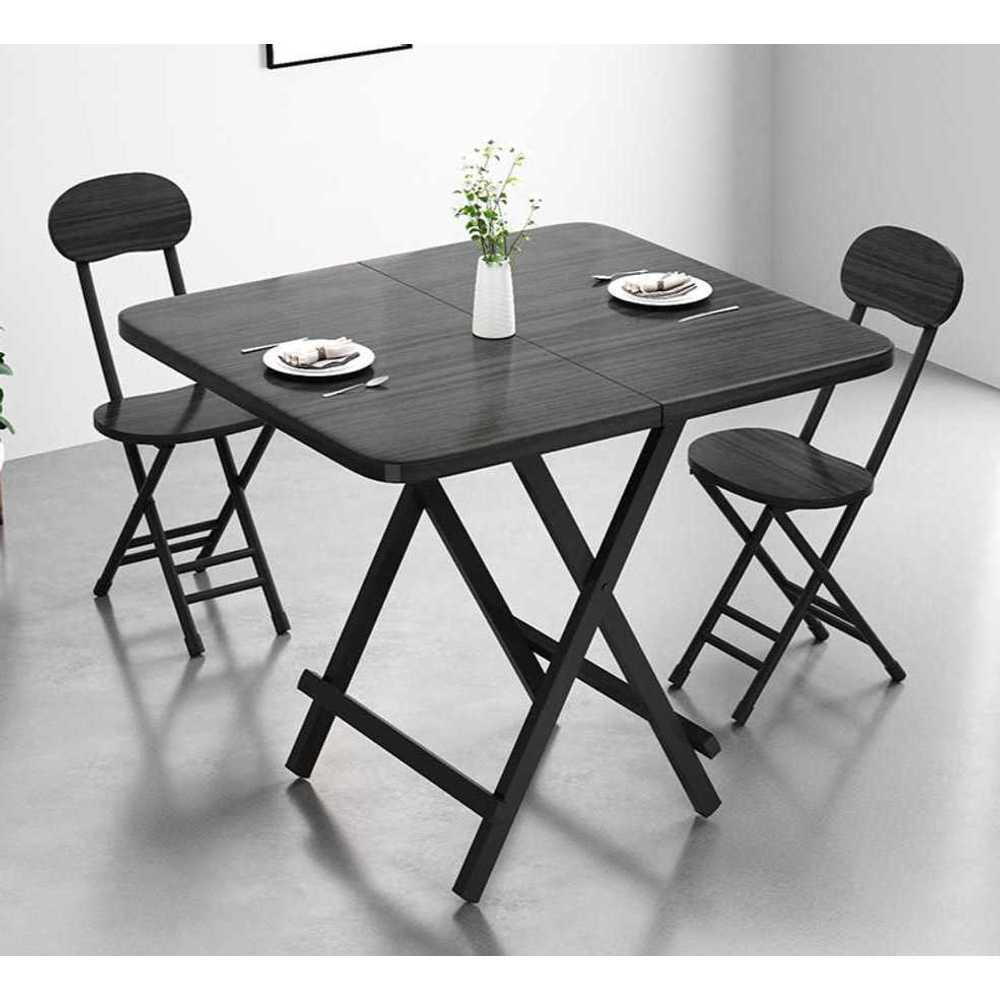 블랙식탁 접이식 모던 가정용 사각 다이닝 라운드 70x70cm - 상품 이미지