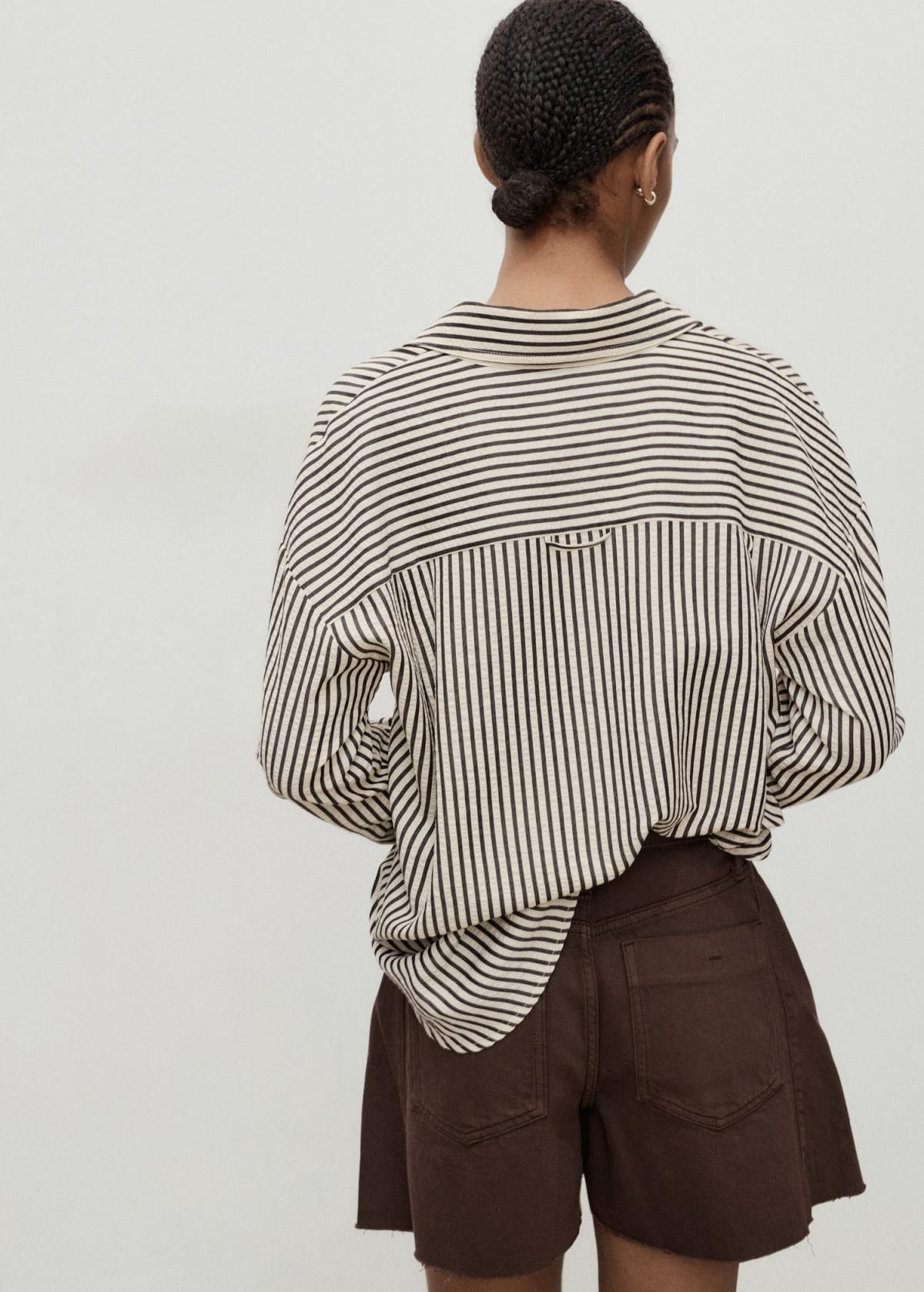 망고 미니멀 데님 컷오프 핀턱 하프팬츠 17012903 CHOCOLATE - 상세 이미지 4