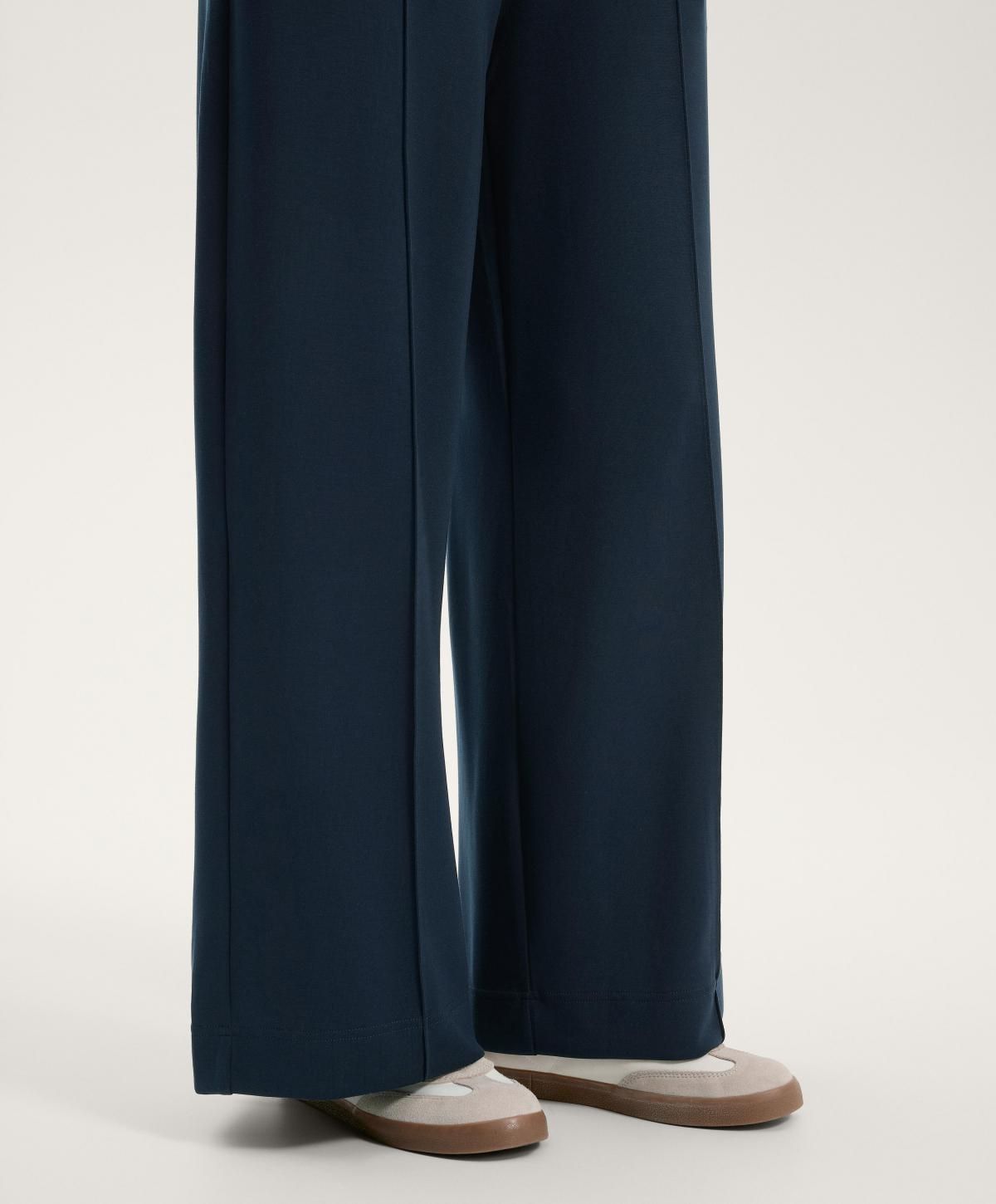 오이쇼 소프트 모달 하이라이즈 스트레이트 와이드 슬랙스 팬츠 1139/791 BLUE - 상세 이미지 5