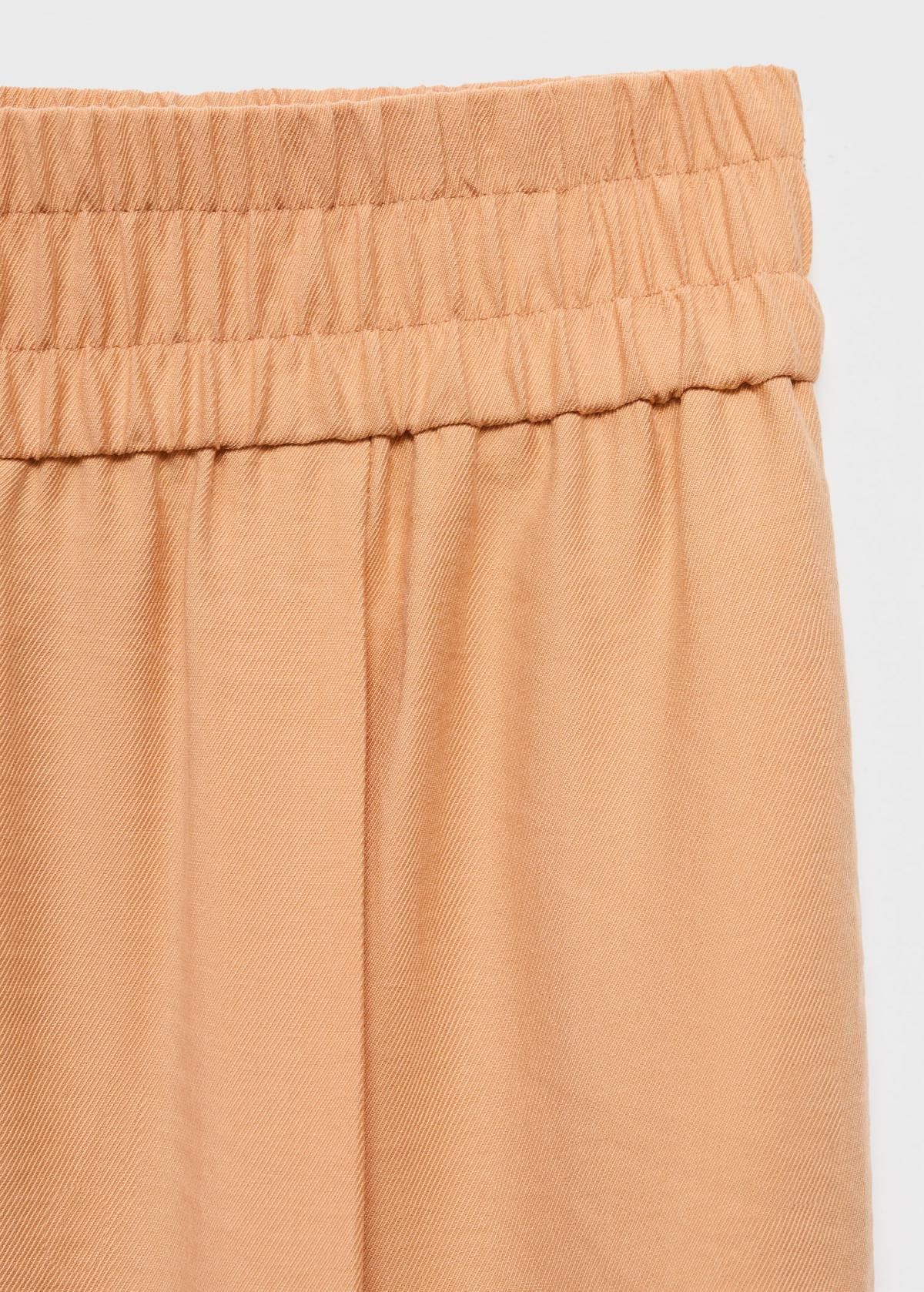 망고 테크니컬 라이트오렌지 와이드핏 라이오셀 밴딩 팬츠 17094145 NUDE - 상세 이미지 5