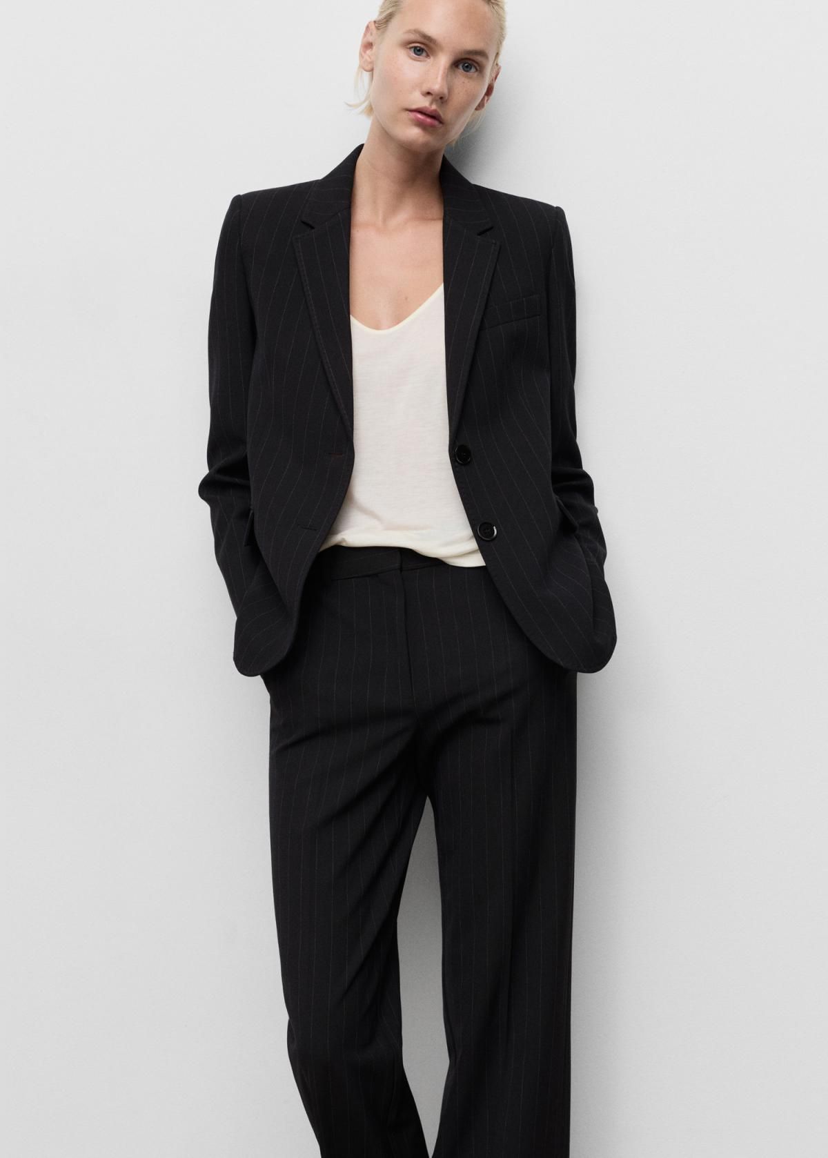 망고 테일러드 스트레이트핏 정장 슬랙스 팬츠 17074786 AZUL MARINO - 상세 이미지 4