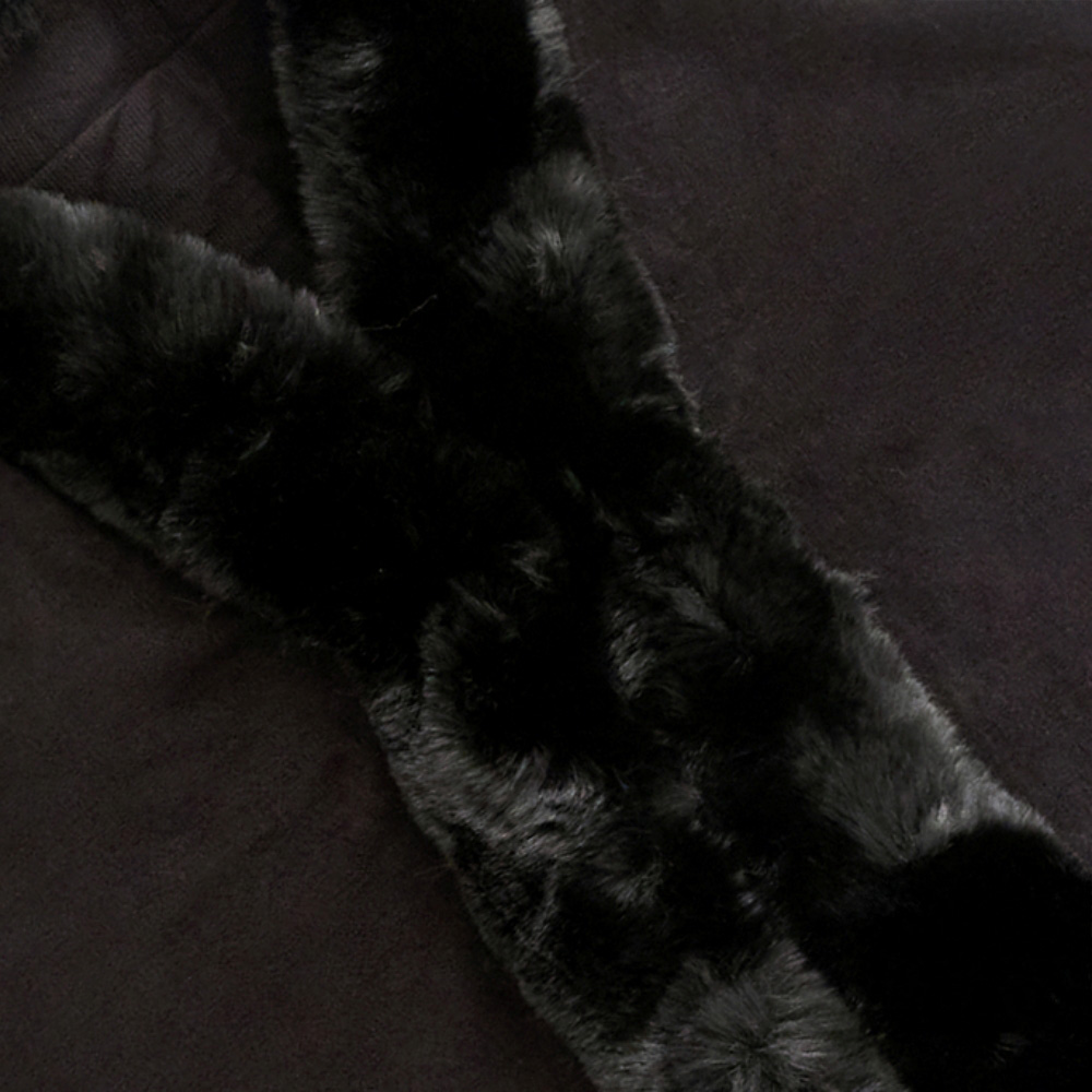 이블링 파리 밍크숄 블랙 브라운 고급 밍크 트리밍 숄