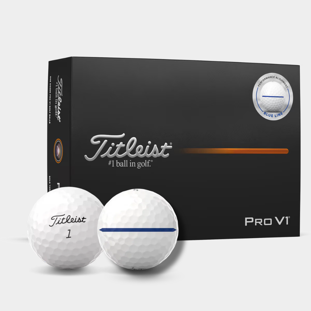 타이틀리스트 골프공 2025년 PRO V1 AIM 퍼포먼스 블루라인 아쿠쉬네트코리아 - 메인 이미지