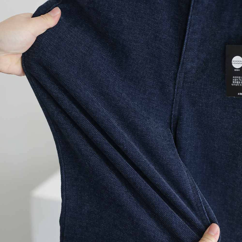 폴샌드 벨벳촉감 기모 코듀로이 히든밴딩 세미 부츠컷 팬츠 - 상세 이미지 4