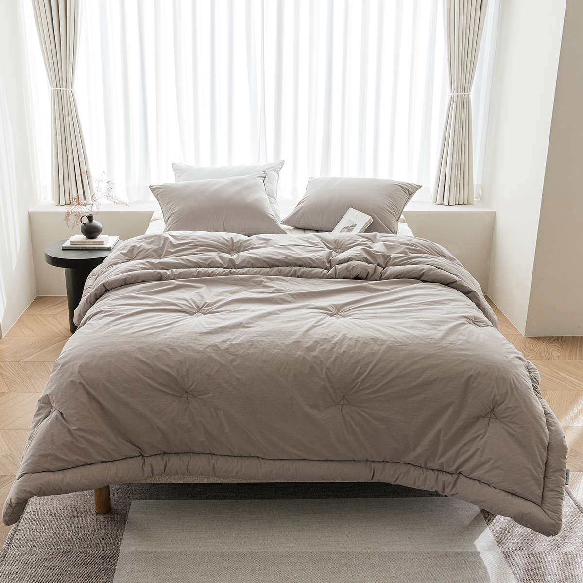 순면 60수 레이크 신혼 부부 호텔이불 차렵이불 세트 Q