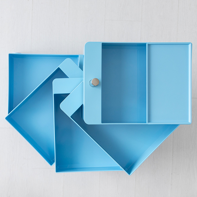 빙그리 회전서랍 트롤리 5단 스카이블루 2050.1773