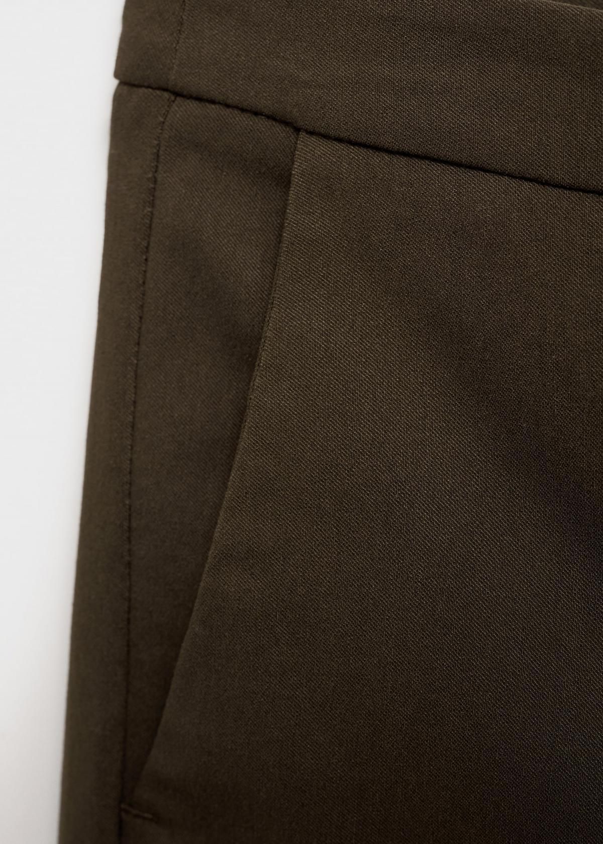 망고 테크니컬 하이엘라스틱 크롭 스키니 슬랙스 팬츠 83700555 KHAKI - 상세 이미지 5