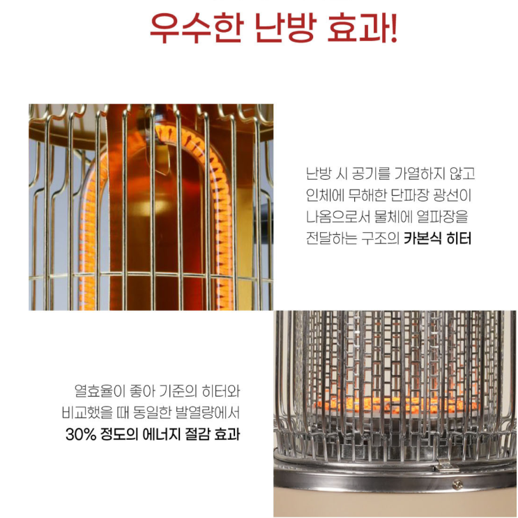 하이라이트히터 사무실난로 가정용전기히터 소형 난방기 온열기