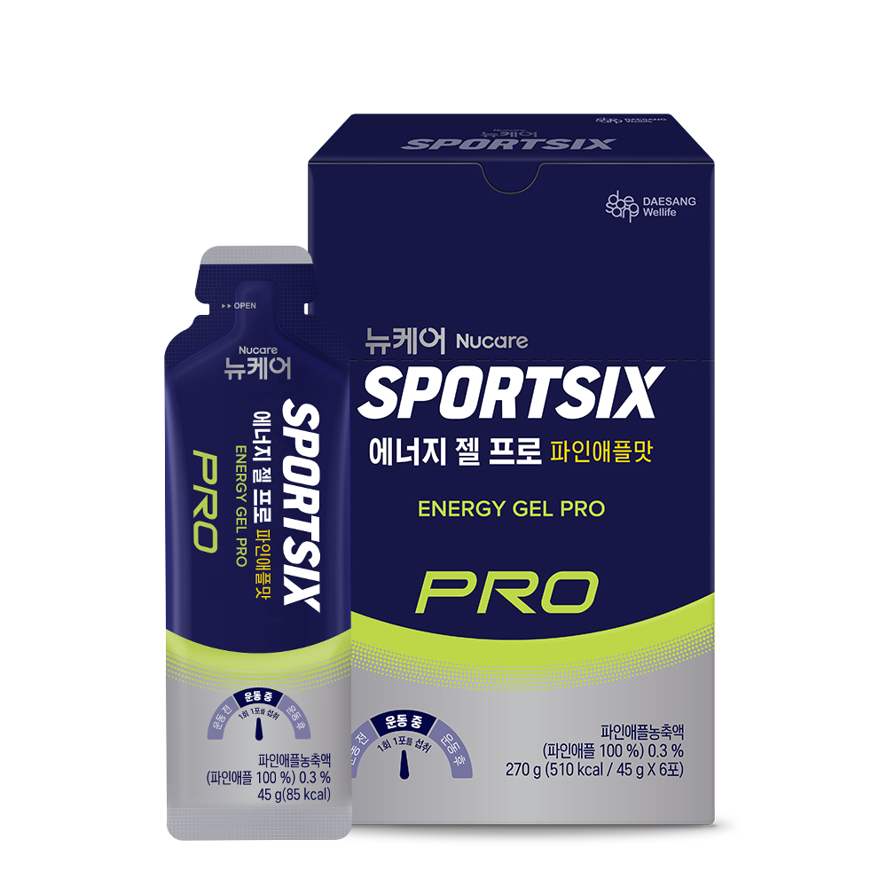 스포식스 러닝 마라톤 에너지 젤 프로 파인애플맛 6포, 1개 제품 이미지