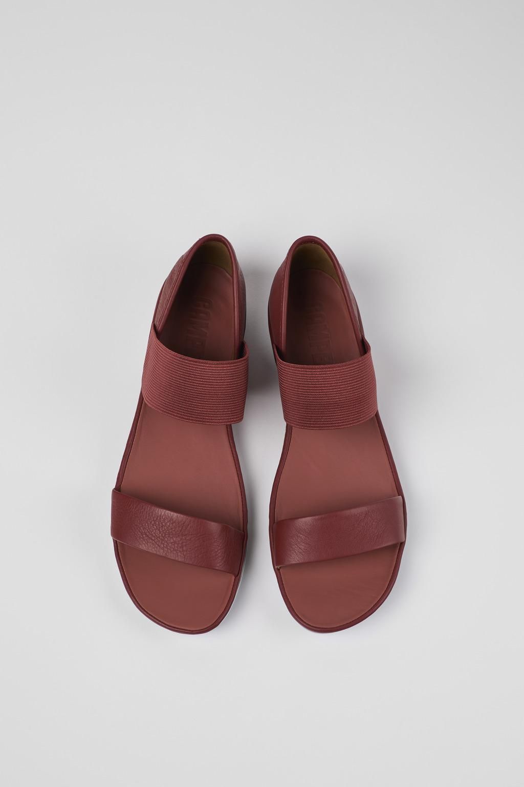 캠퍼 레더 스트랩 컴포트 여성 메리제인 샌들 21735-088 RED - 상세 이미지 4