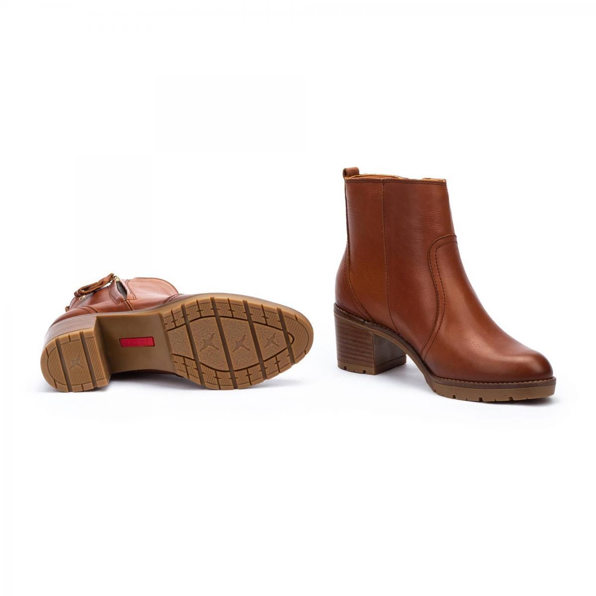 피콜리노스 브라운 레더 지퍼 미들힐 앵클부츠 LLANES W7H-SY8632 CUERO - 상세 이미지 5