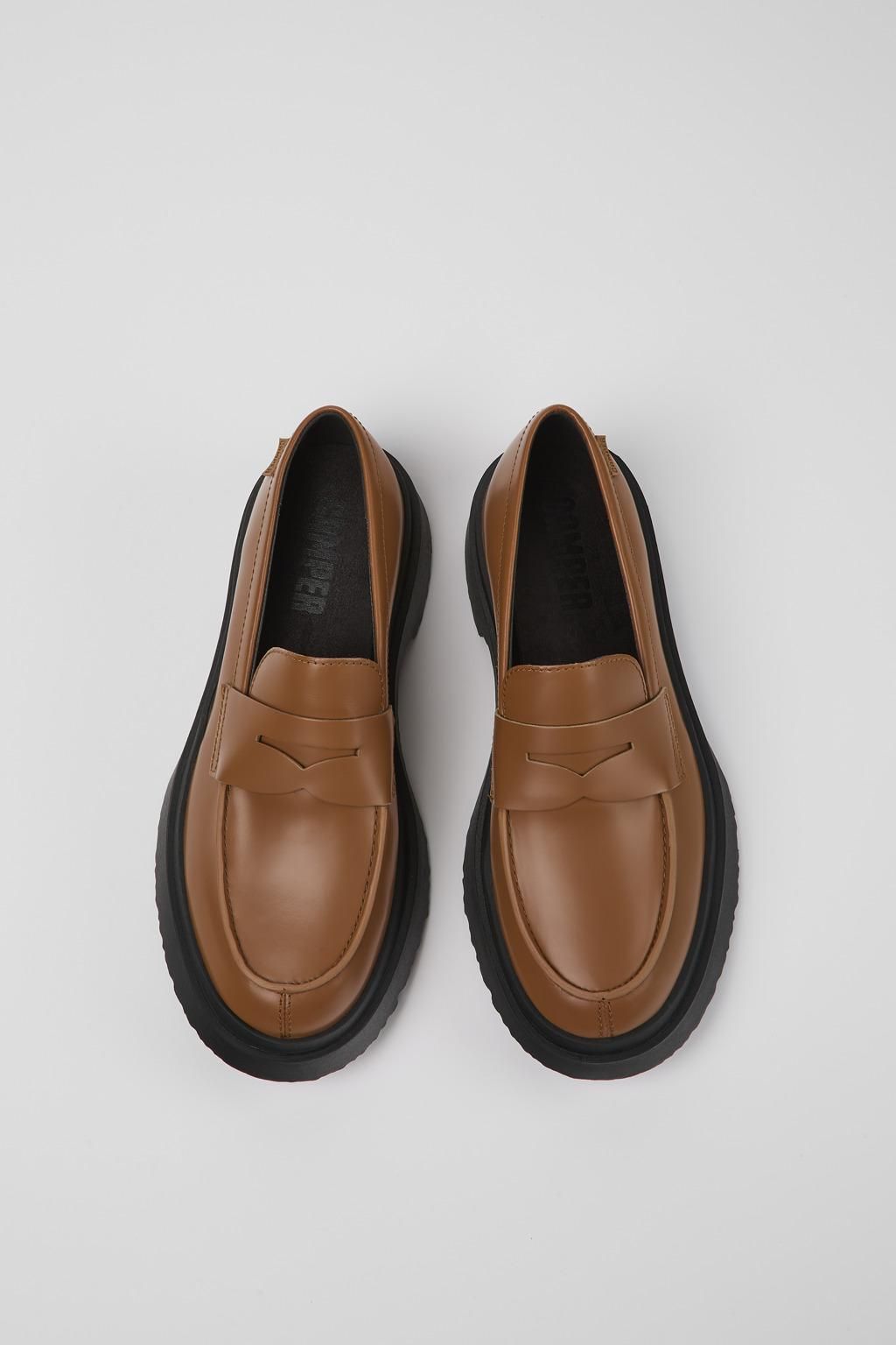 캠퍼 브라운 레더 컴포트 여성 로퍼 Walden K201116-023 BROWN - 상세 이미지 4