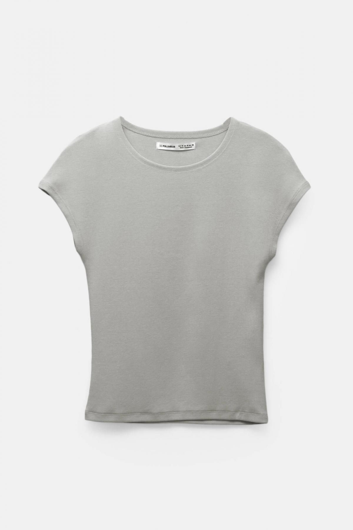 풀앤베어 베이직 슬림핏 라운드넥 반팔 티셔츠 3245/387 GREY - 상품 이미지
