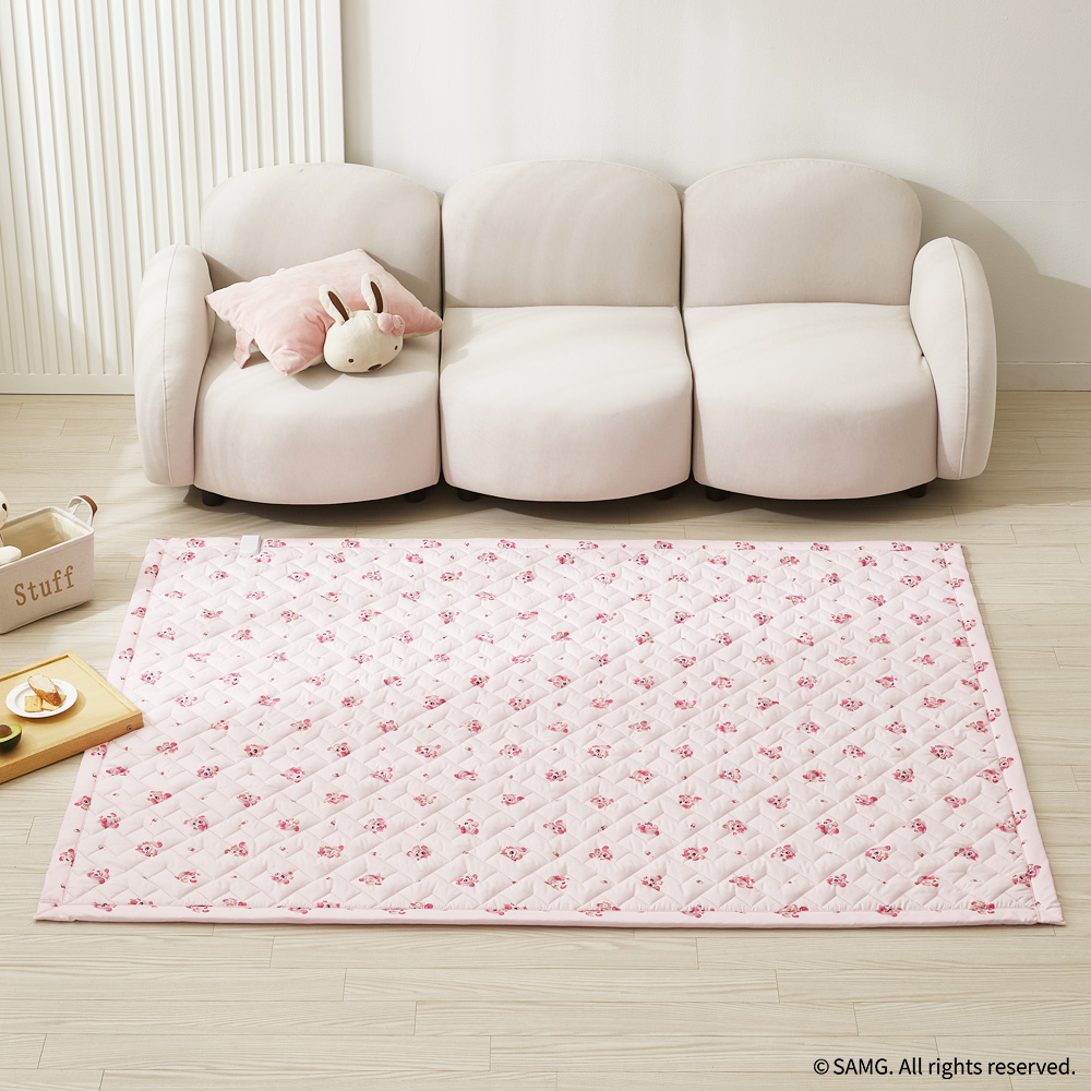 캐치티니핑 EMF 2in1 탄소 매트 전기 요 장판 토퍼핏 퀸, 150x200cm, 하츄핑(핑크) - 상세 이미지 4