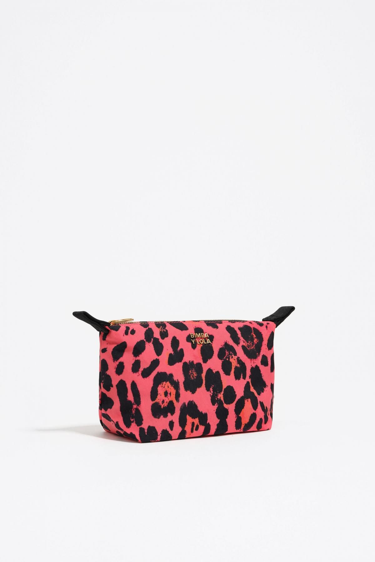 빔바이롤라 트렌디 레오파드 일렉트릭핑크 나일론 코스메틱 파우치 252BBK413.11340 LEOPARD ELECTRIC PINK - 상품 이미지