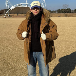 남자 리프 겨울 오버핏 해비 후드 야상 패딩 점퍼 착용 후기 | 사이즈/핏 총정리 - 상품 이미지 1
