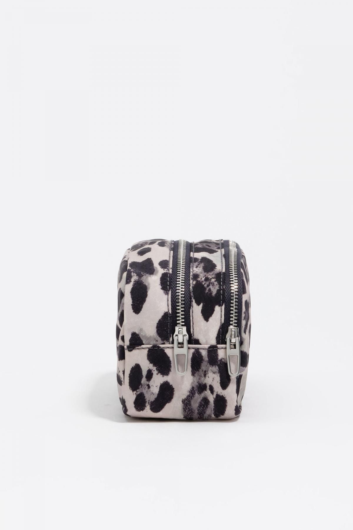 빔바이롤라 레오파드 프린트 그레이 나일론 더블 코스메틱 파우치 252BBK426.10342 LEOPARD GREY - 상세 이미지 2