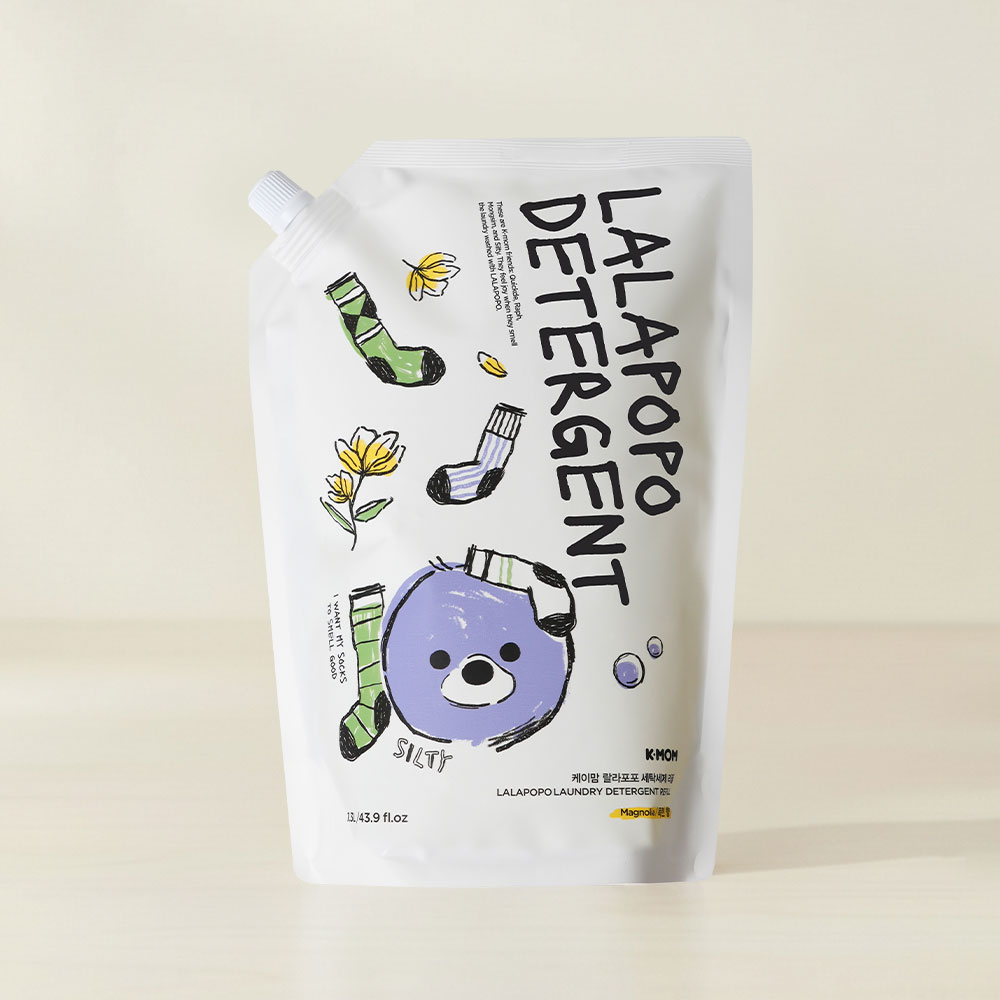 케이맘 랄라포포 세탁세제 리필 1300ml (목련향) 아기 유아 어린이세제 - 상품 이미지