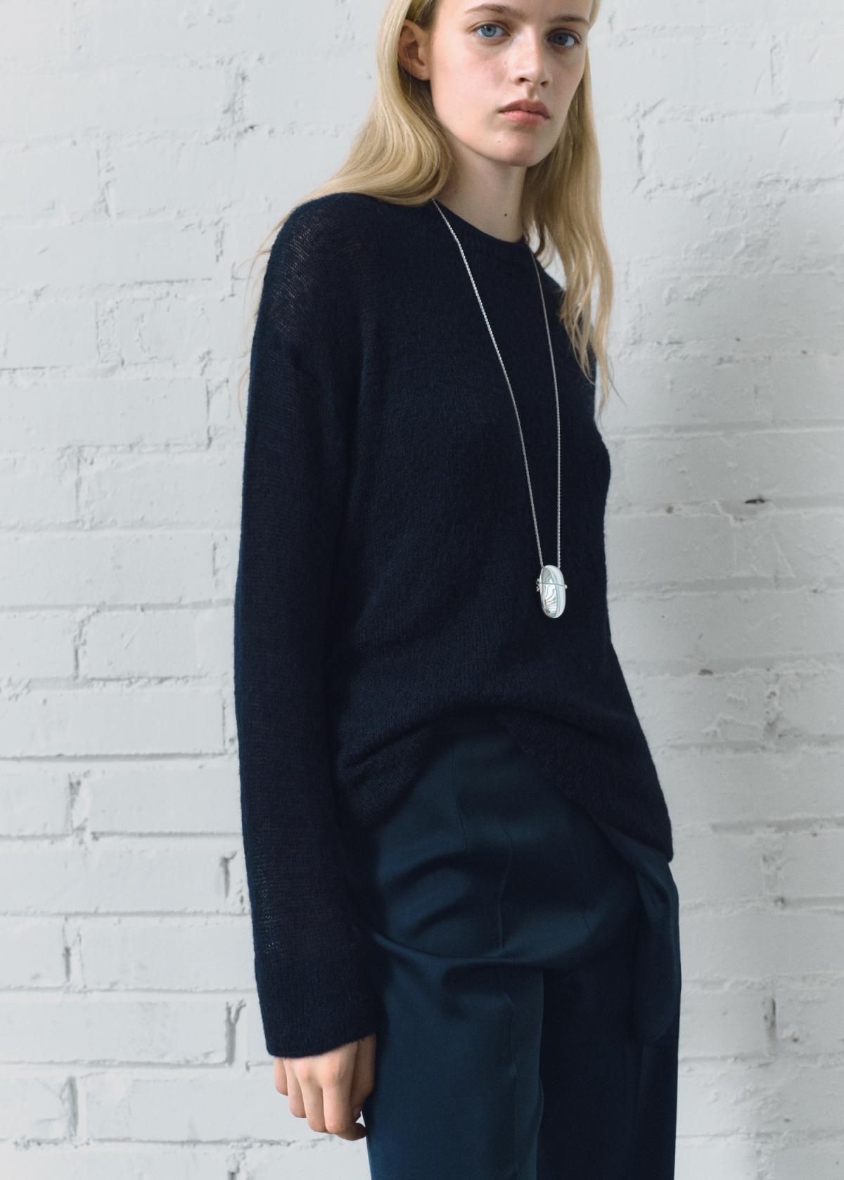 망고 하이웨이스트 플레어 롱 슬랙스 팬츠 17014149 AZUL MARINO - 상세 이미지 4