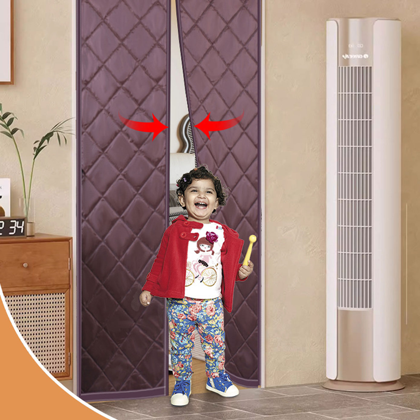 현관 방풍커튼 방풍막 바람막이 커텐 현관문 우풍차단 이미지 6
