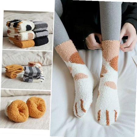 여자양말 방한양말 임산부양말 귀여운 고양이발 수면양말 1켤레