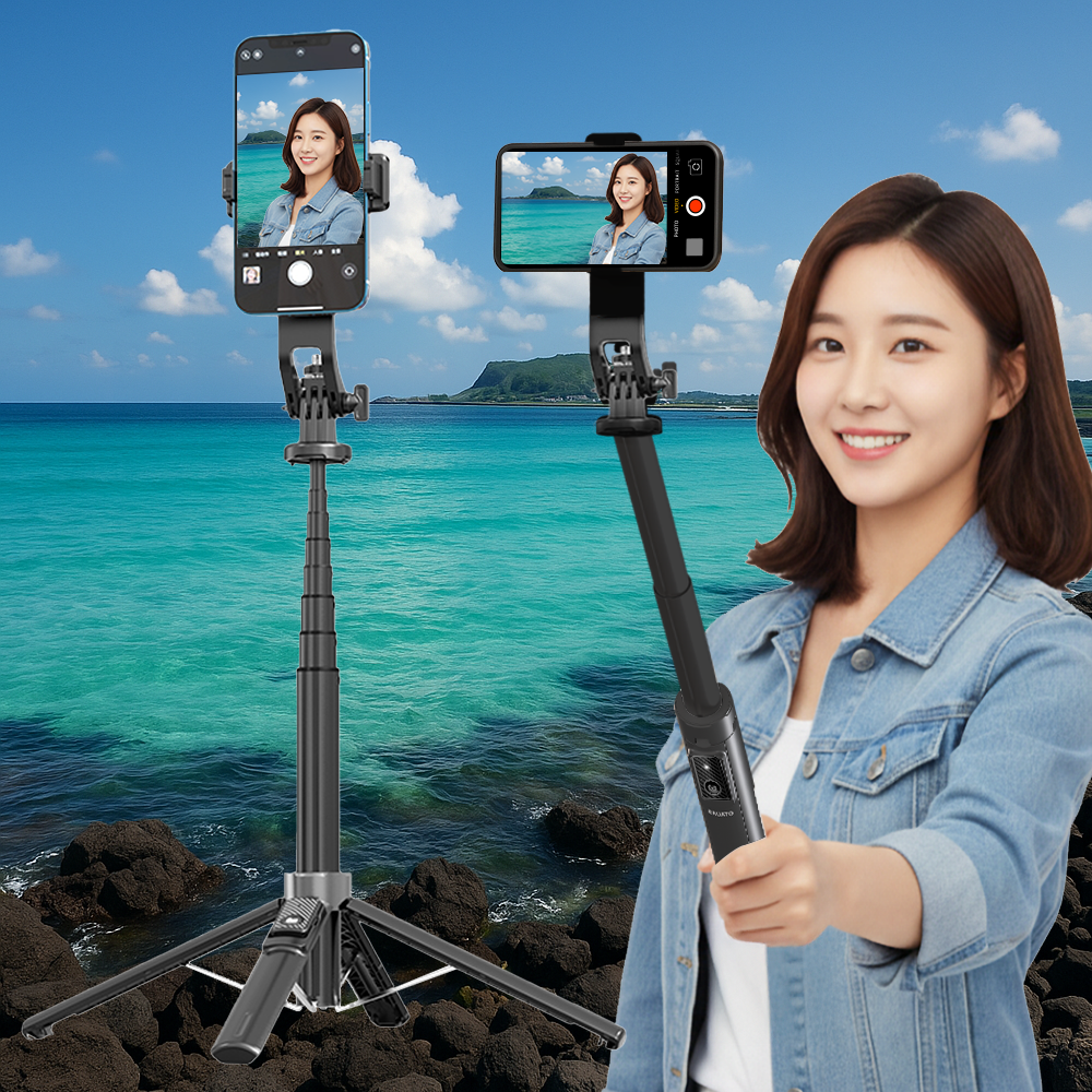 스마트폰 아이폰 삼각대 짐벌 사각지지 셀카봉 삼각대 셀카 블루투스 셀카봉
