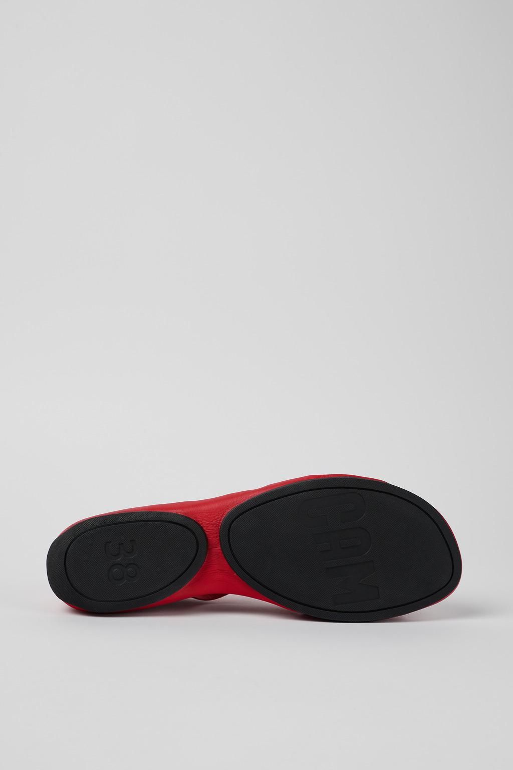 캠퍼 레드 스트랩 레더 샌들 Right K201367-008 RED - 상세 이미지 5