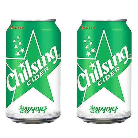 그코 롯데 칠성사이다 355ml x 24캔 마운틴듀 사이다제로 캔음료 총48캔 소매용