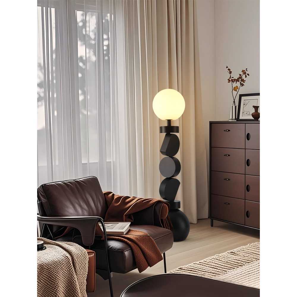 웨이브 조명 스탠드 거실 인테리어 감성 무드 램프 블랙+화이트 35X140CM - 삼색광 - 상세 이미지 2