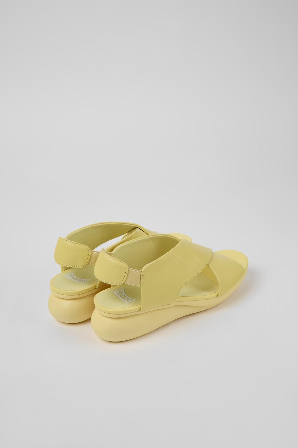 캠퍼 라이트옐로우 레더 엘라스틱 스트랩샌들 K200066-067 YELLOW - 상세 이미지 3