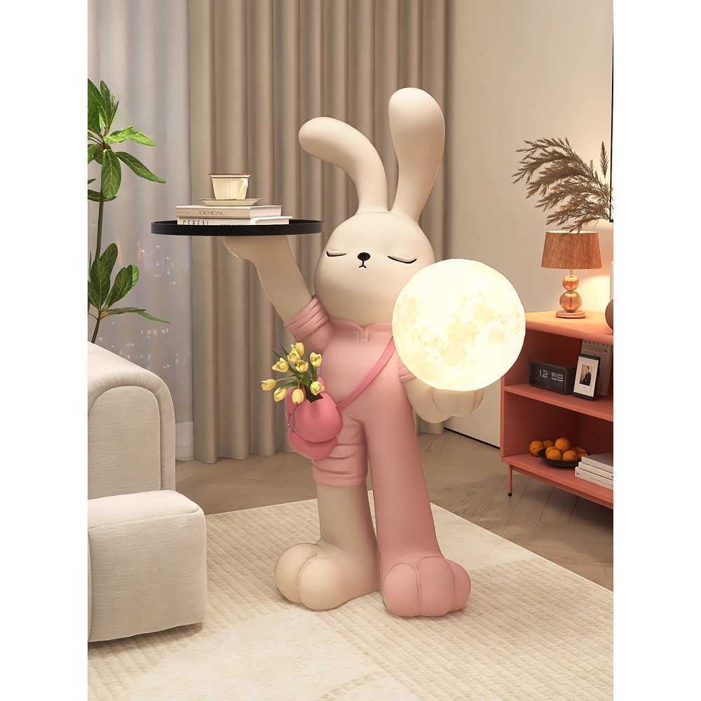 대형 인테리어 토끼 오브제 거실 장식 데코 아이템 화이트-75cm - 상세 이미지 2