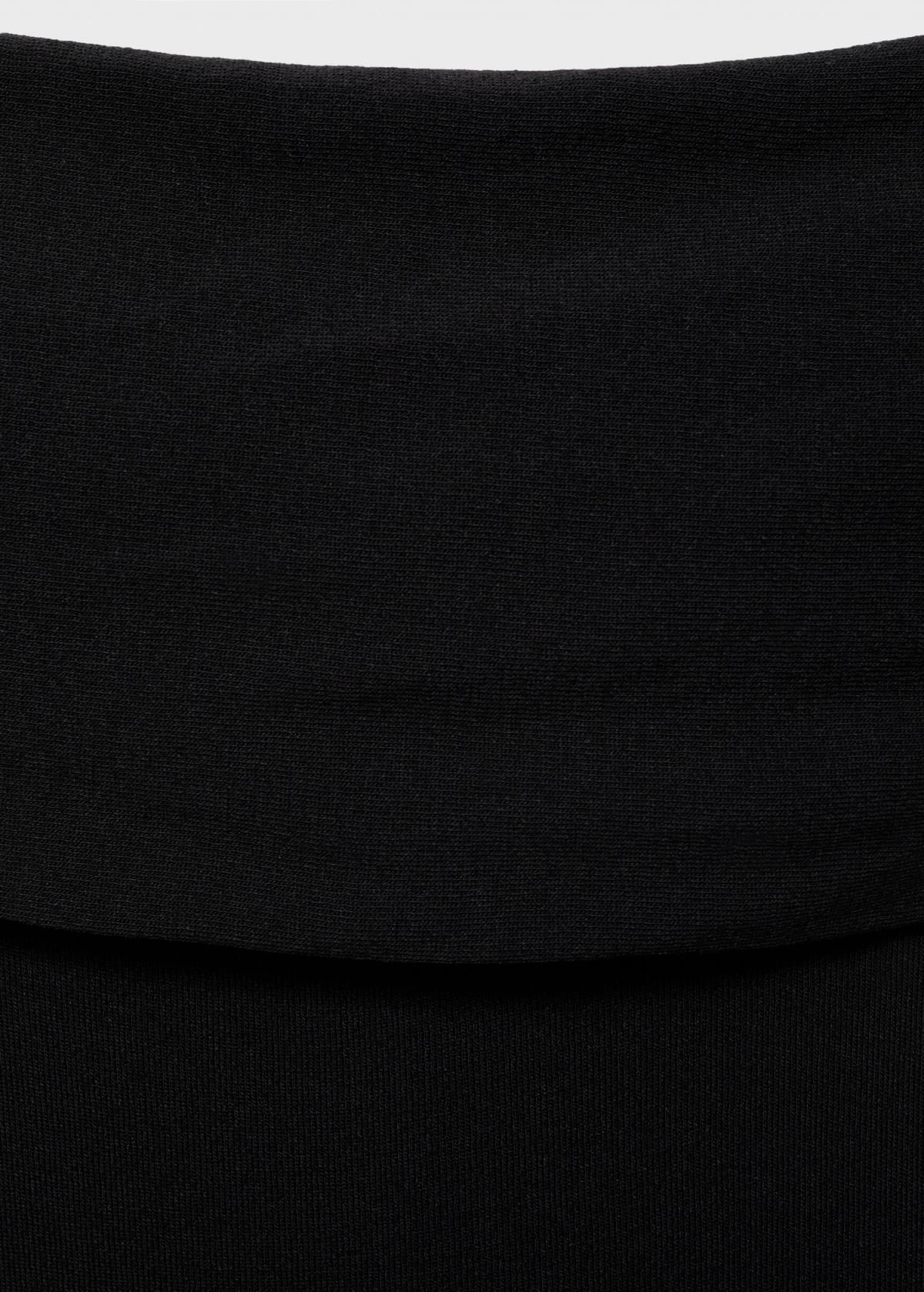 망고 오프숄더 롱 니트 원피스 블랙 17044140 NEGRO - 상세 이미지 5
