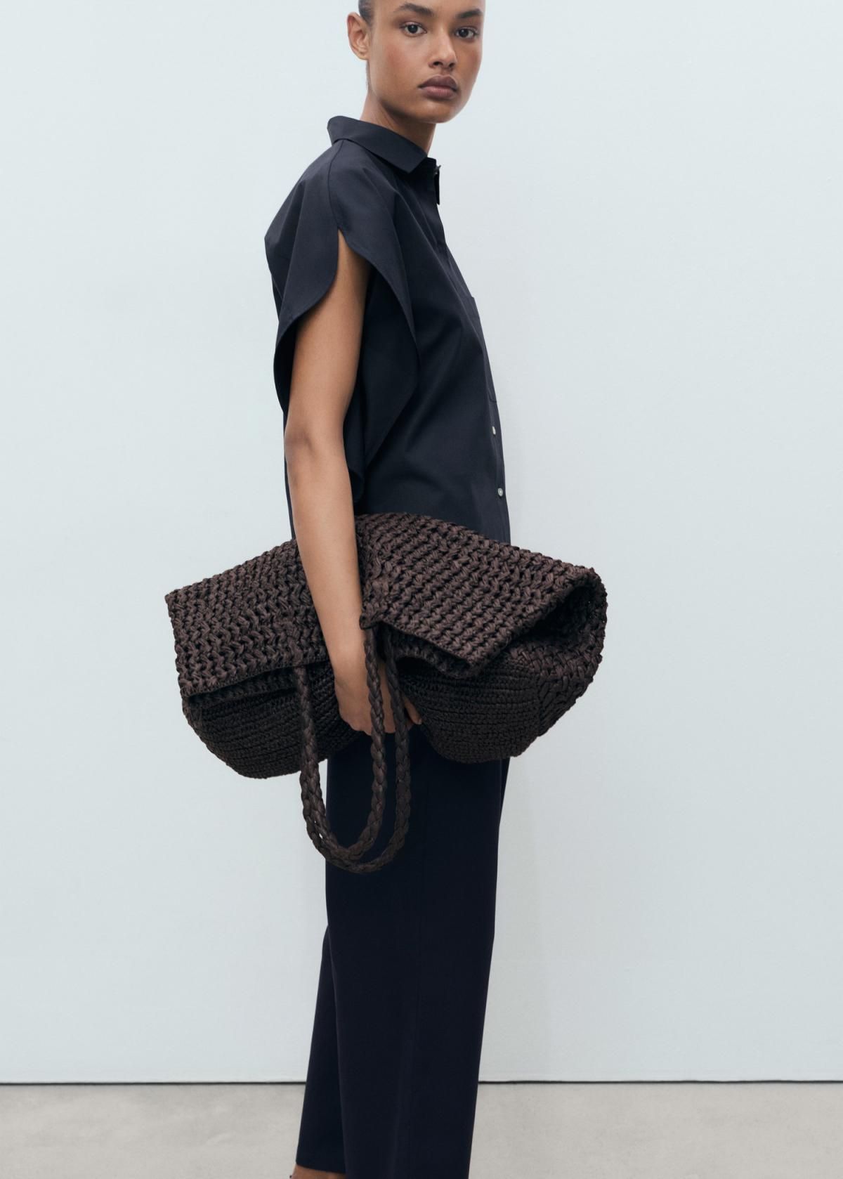 망고 크롭 스트레이트 슬랙스 팬츠 17021159 AZUL MARINO - 상세 이미지 5