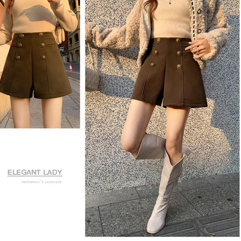 여성용 겨울 반바지 가을 여성 겨울용 반바지 가을용 따뜻한 반바지 - 상세 이미지 2