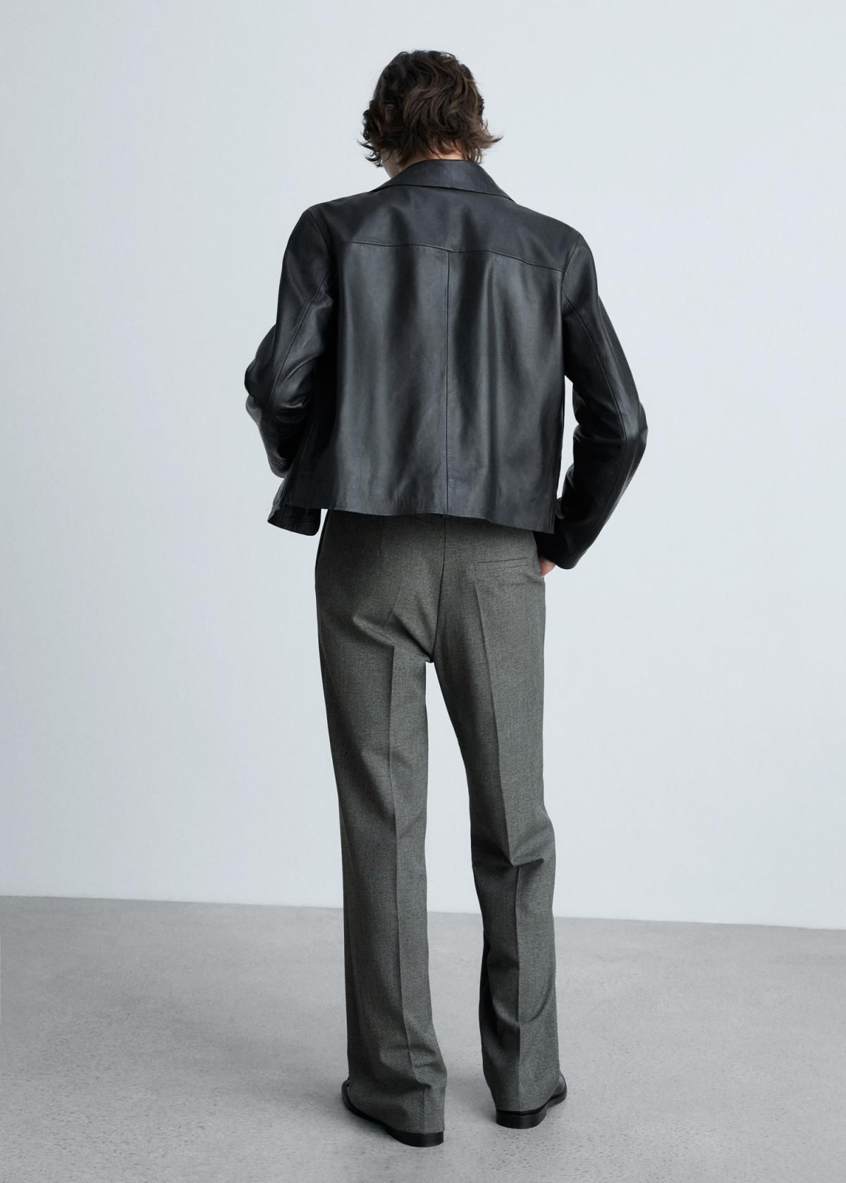 망고 테크니컬 스트레이트핏 미디웨이스트 슬랙스 87081511 GRIS - 상세 이미지 3