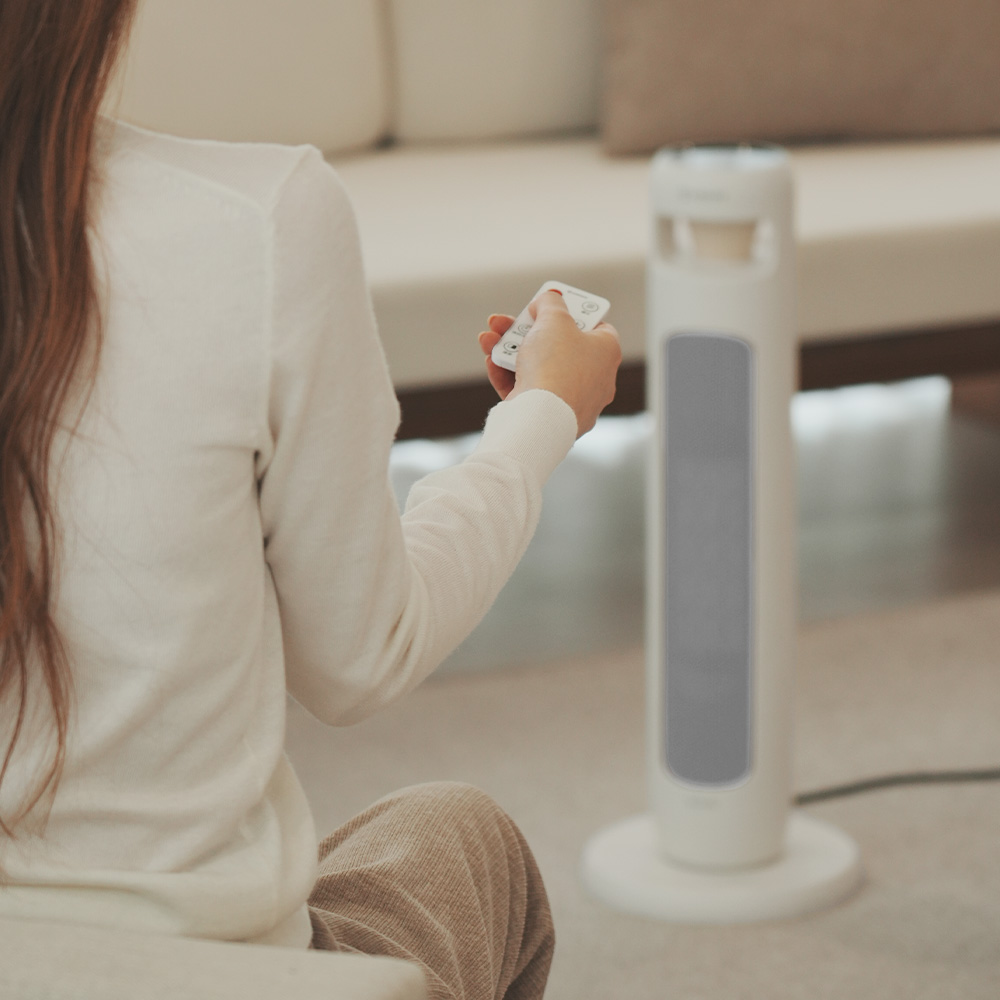 한경희 온풍기 그래핀 PTC히터 가정용 사무실 무드등 온풍기 HA-25200FH