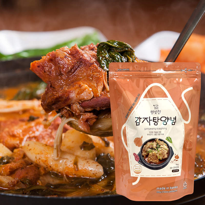 햇빛찬 감자탕양념 1kg 분말 소스 스프 뼈해장국 20~25인분 조리용 - 상품 이미지