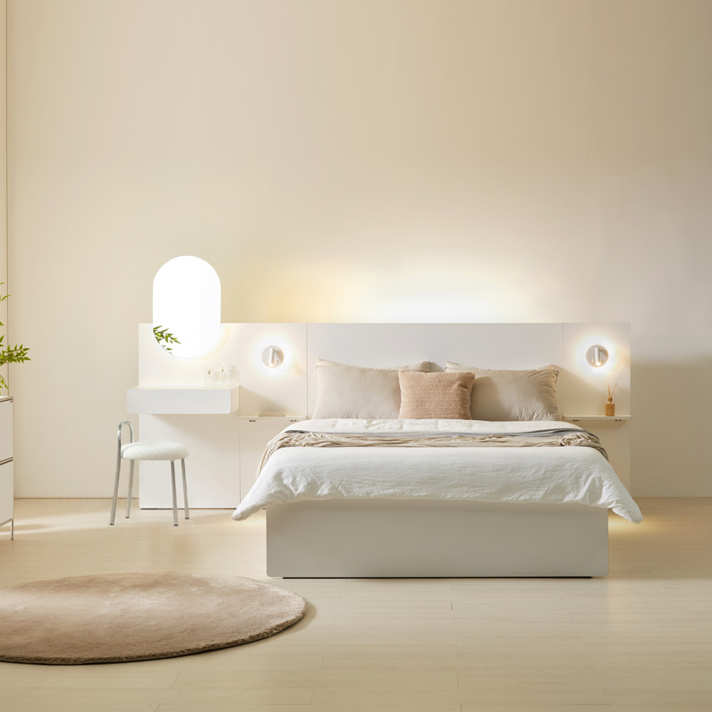 이노센트 E0 스틸라 LED 조명 미드센츄리 모듈 호텔 침대 Q 9존매트 i105958, 퓨어 화이트 - 메인 이미지
