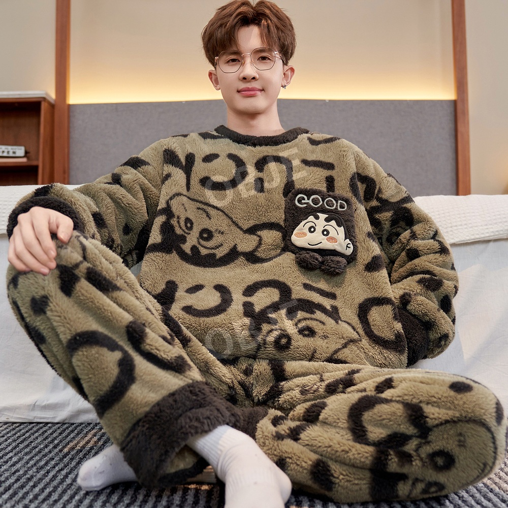오브제 산호 융털 이지웨어 상하세트 파자마 겨울 잠옷 홈웨어 - 상세 이미지 3