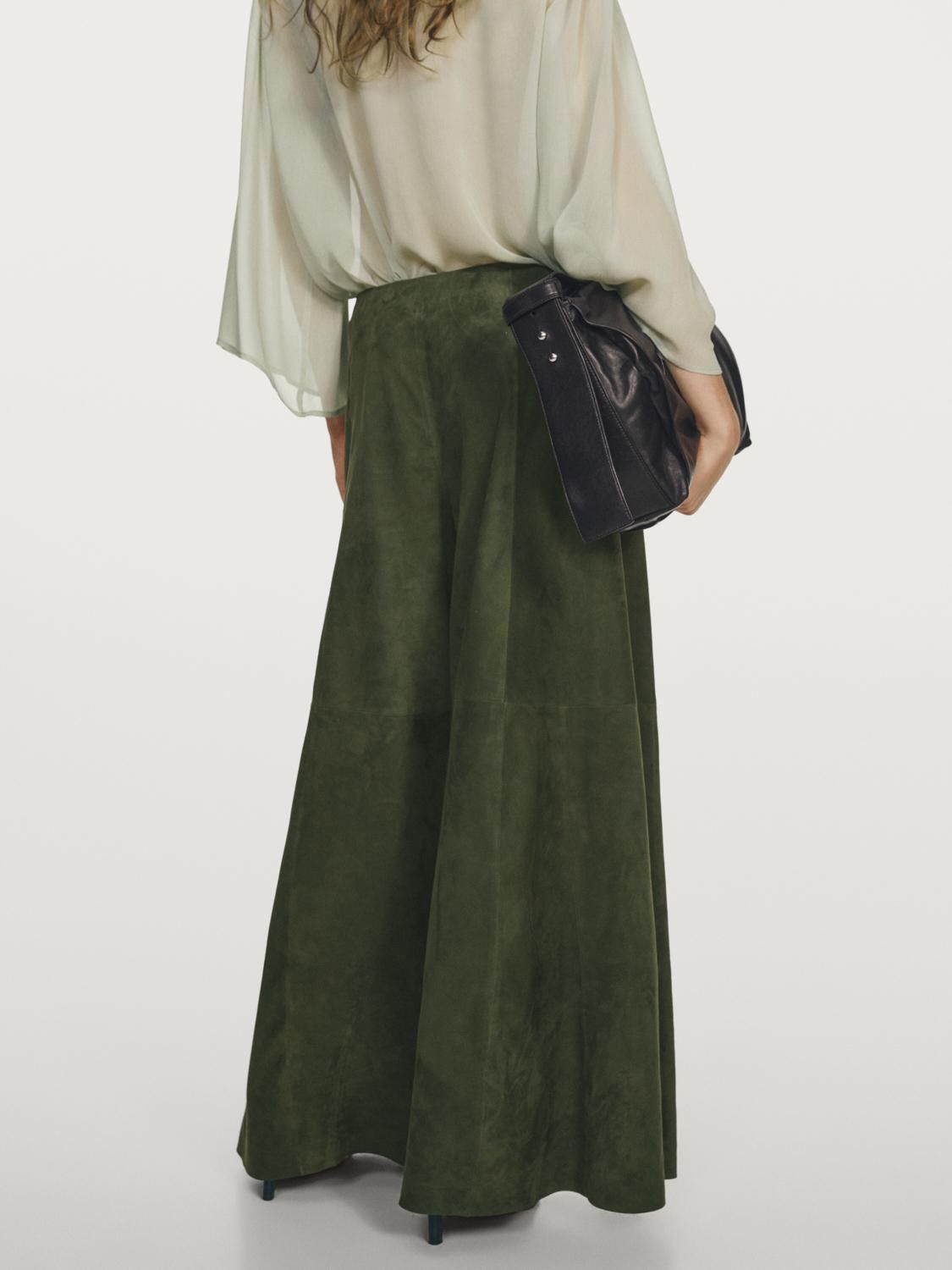 마시모두띠 테크니컬 와이드핏 스웨이드 레더 팬츠 9003/954 MOSS GREEN - 상세 이미지 3