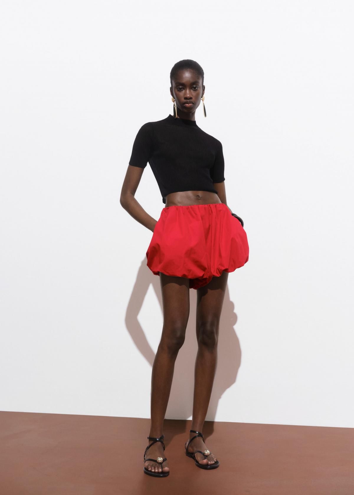 망고 트렌디 벌룬핏 코튼 미니 쇼츠 레드 17031274 ROJO - 상세 이미지 3