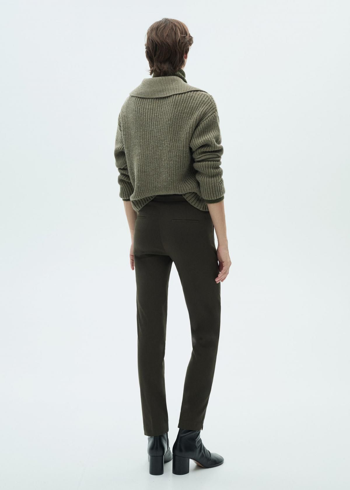 망고 테크니컬 하이엘라스틱 크롭 스키니 슬랙스 팬츠 83700555 KHAKI - 상세 이미지 3