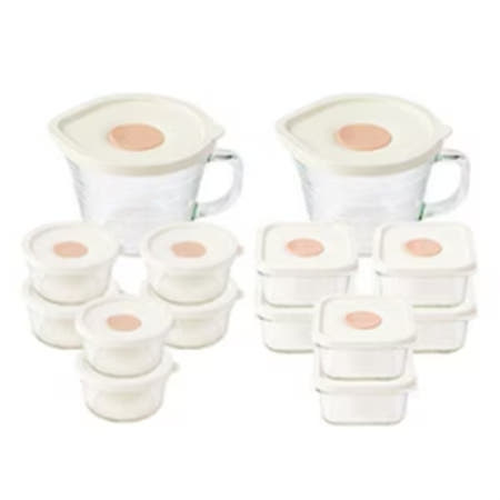 [GS SHOP]글라스락 렌지쿡 햇밥용기 14종 세트 (렌지쿡 햇밥용기6개+큰햇밥용기6개+계란찜용기2개)