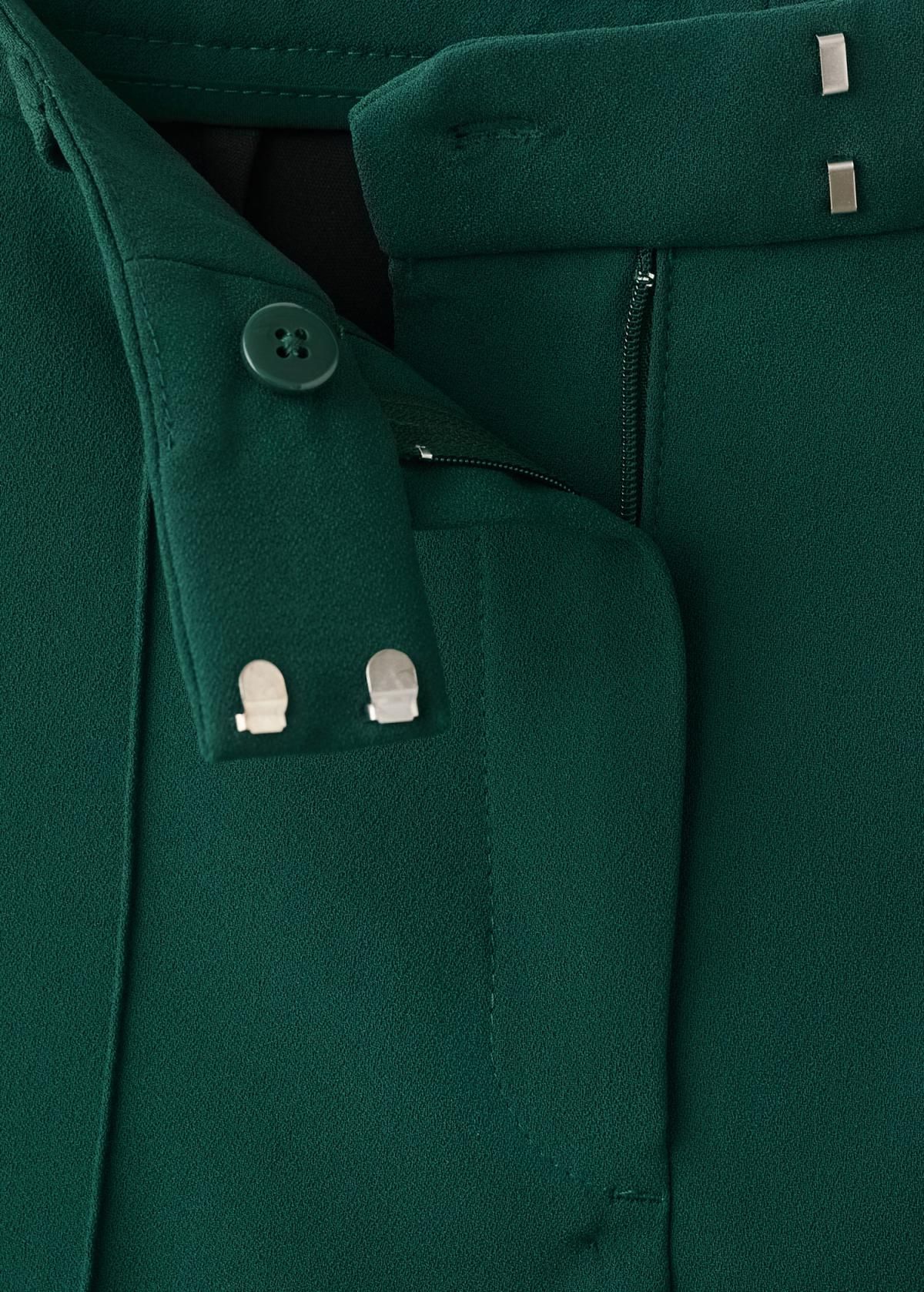 망고 클래식 스트레이트핏 미디웨이스트 슬랙스 팬츠 17064789 VERDE - 상세 이미지 5