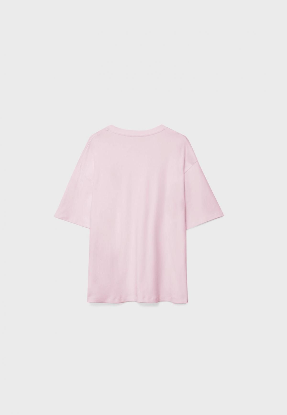 스트라디바리우스 오버사이즈 라운드넥 코튼 반팔 티셔츠 6521/553 PASTEL PINK - 상세 이미지 3